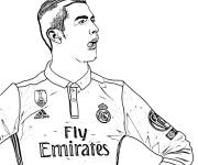 Coloriage Cristiano Ronaldo imprimable