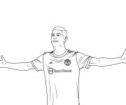 Coloriage Cristiano Ronaldo joyeux