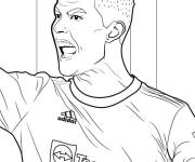 Coloriage Cristiano Ronaldo le joueur décisive