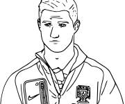 Coloriage Cristiano Ronaldo, le joueur populaire