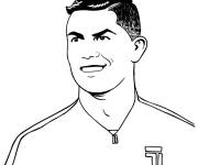 Coloriage et dessins gratuit Cristiano Ronaldo le joueur portugais à imprimer