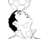 Coloriage Cristiano Ronaldo le magicien du Football