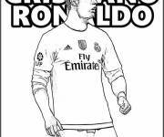 Coloriage et dessins gratuit Cristiano Ronaldo meilleur joueur de Foot à imprimer