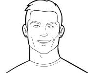 Coloriage Cristiano Ronaldo stylis&eacute;