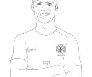 Coloriage Cristiano Ronaldo vectoriel