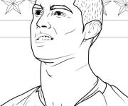 Coloriage Cristiano Ronaldo vue de prêt