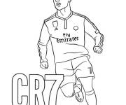 Coloriage Illustration de CR7 au Real Madrid