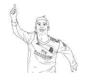 Coloriage La joie de Cristiano Ronaldo apr&egrave;s marquer le but