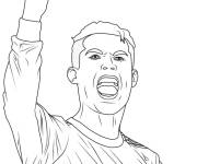 Coloriage Le confiant Cristiano Ronaldo