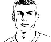 Coloriage Le regard de Cristiano Ronaldo