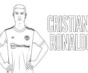 Coloriage Portrait de Cristiano Ronaldo de Premier League