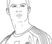 Coloriage Portrait du joueur de Portugal Cristiano Ronaldo