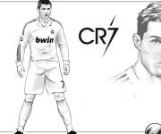 Coloriage Poster de Ronaldo CR7