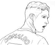 Coloriage Ronaldo en noir et blanc