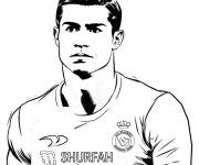 Coloriage Ronaldo joueur de Al Nassr