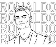 Coloriage Ronaldo Linéaire
