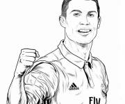 Coloriage Tableau de Cristiano Ronaldo CR7