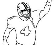 Coloriage Affiche de joueur de rugby ps