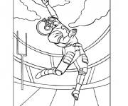 Coloriage Affiche du sport le plus populaire aux &eacute;tats unis