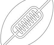 Coloriage Ancien ballon de rugby