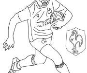 Coloriage Antoine Dupont de l'&eacute;quipe de France de rugby