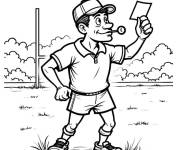 Coloriage Arbitre de rugby
