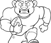Coloriage Attaquant du rugby