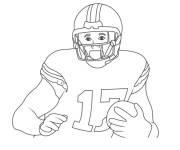 Coloriage Attaquant rugby &agrave; colori