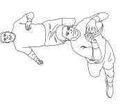 Coloriage Attaque de rugby pour enfants