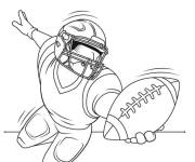 Coloriage Attrapeur de rugby