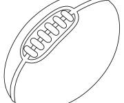 Coloriage Ballon de rugby ancien