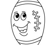 Coloriage Ballon de rugby drole