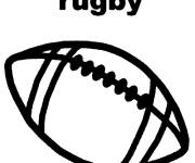 Coloriage et dessins gratuit Ballon de rugby en maternelle à imprimer