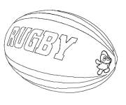 Coloriage Ballon de Rugby en maternelle