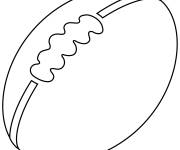 Coloriage Ballon de rugby vectoriel