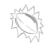 Coloriage Ballon rugby &agrave; impri