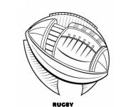 Coloriage Ballon rugby complexe