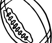 Coloriage et dessins gratuit Ballon rugby facile à imprimer