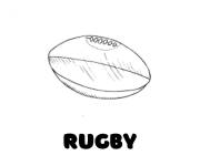 Coloriage Ballon rugby stylis&eacute;