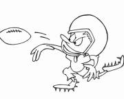 Coloriage Canard mignon au rugby