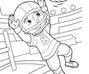Coloriage Cartoon football am&eacute;ricain