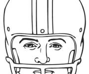 Coloriage Casque de football de rugby