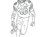 Coloriage Catcheur de football am&eacute;ricain