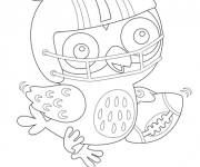 Coloriage Chouette comme joueur de football am&eacute;ricain
