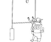 Coloriage Coup franc de rugby