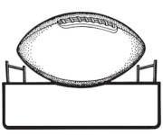 Coloriage Coupe en forme de Ballon rugby