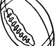 Coloriage Croquis ballon de rugby