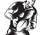 Coloriage Croquis joueur de rugby