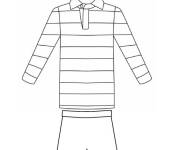 Coloriage Design de tisirt de rugby