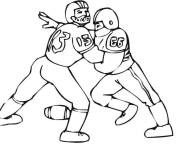 Coloriage Dispute de match de football am&eacute;ricain